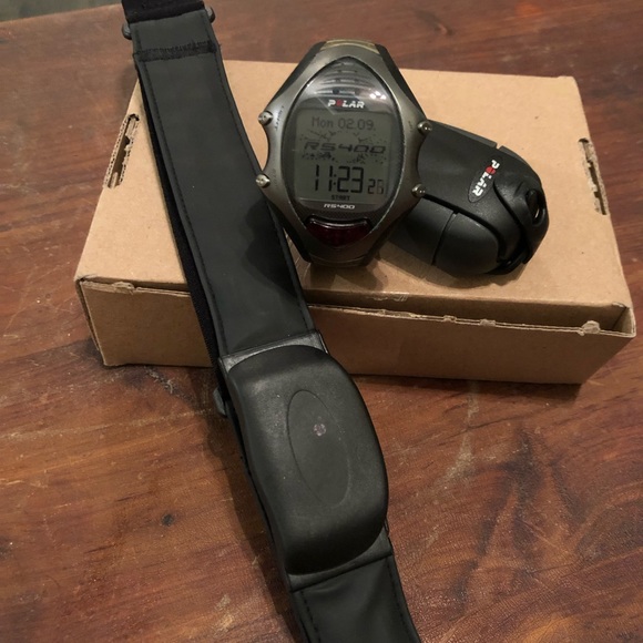 Polar RS400 HR Monitor Watch w/ HR band, foot pod